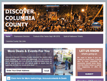 Tablet Screenshot of discovercolumbiacounty.com
